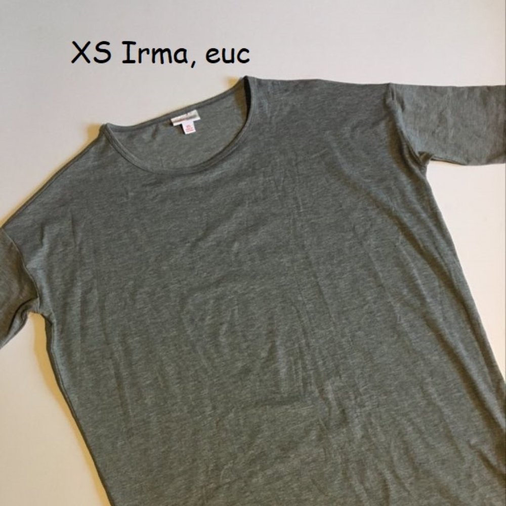 XS Lularoe Irma tunic top, grey heathered